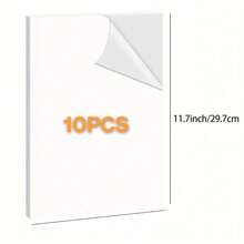 1/10/20pcs - Glossy Vinyl Sticker Sheets - A4 Size (8.3 X 11.7 Inches), Self-Adhesive, Waterproof, Compatible With Inkjet And Laser Printers - Multiple Styles - View 12