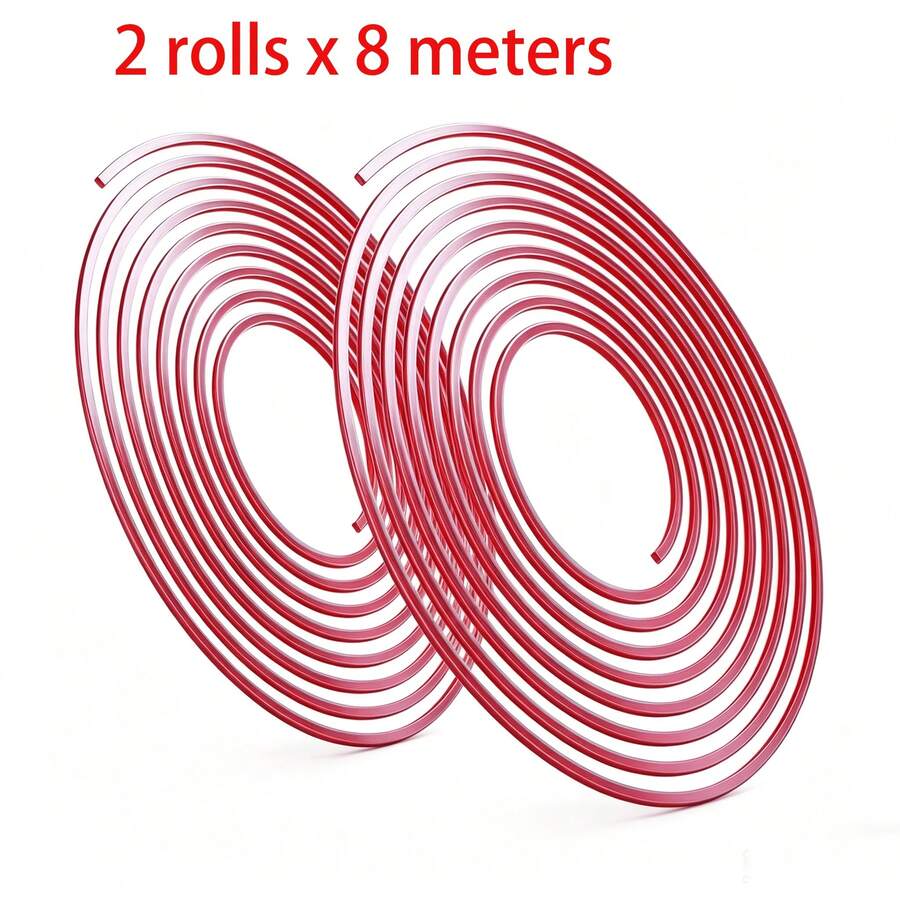 2 Rolls 8m Anti-Scratch Anti-Collision Strips - Transparent PVC Car Door Guard Strips - Suitable For 157.48 Inch Vehicles, Car Exterior Accessories