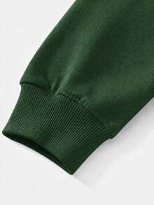 Plus Size Sweatshirts & Hoodies - Army Green - View 7