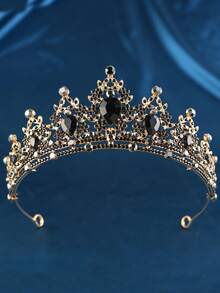 1pc Fashionable Water Drop Bridal Crown, Suitable For Women's Birthday, Anniversary, Pageant, Halloween And Christmas Occasions Wear And Decoration - Half Crown - View 17