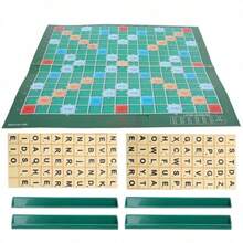 1 bộ trò chơi nối từ tiếng Anh cho 2-4 người chơi, xếp chữ bằng thẻ chữ, bao gồm 1 bàn cờ, 1 sách hướng dẫn, 100 khối chữ và 4 thước chữ - Xanh 3 - Xem 3