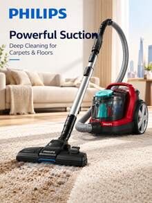 Philips FC8632/83 無袋式吸塵器，1700W，PowerCyclone 7，TriActive 吸頭，Allergy H13 過濾器，1.5L 集塵容量 - 英規插(220-240V) - 查看 2