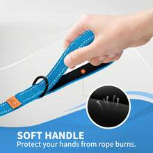 Lynxking 1PC Dog Leash,Durable Webbing Lead With Reflective Strips And D-Ring For Small Medium And Large Dogs - Blue - View 6