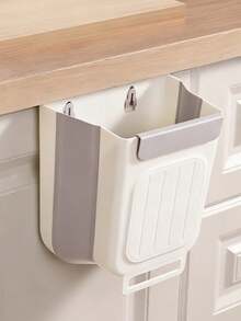 1pc Foldable Hanging Trash Can, Suitable For Kitchen Cabinet Doors, Can Be Hung On Walls, Used For Food Waste, Also Can Be Used As Trash Bag Storage Rack, Suitable For Bathroom, Kitchen Cabinets, Desk Drawers, Bedrooms And Other Places. Multi-Functional Bathroom Trash Can, Cabinet Hanging Trash Collection, No Need To Bend Over, Also Can Be Used For Car Trash Collection, Suitable For Kitchen And Home Environments. - One Size - View 7