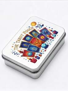 Tarot Card Storage Box Cover, Printed With Tarot Cards, Crystal Balls, Candles, Birds And Other Patterns, Can Be Used As A Tarot Card Storage Box, Storage Jar, Beauty Storage Box, Gift Box, Suitable For Storing Tarot Cards, Jewelry, Stationery, Etc - Multicolor - View 12