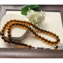 Multi-Color Glass Bead Tasbih Prayer Beads, Silver-Tone Ramadan Prayer Beads, Ramadan Eid Gift Beads, Multiple Colors Available - Multicolor - View 11