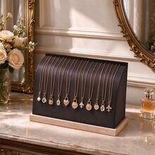 1pc French Luxury Vintage Creative Solid Wood Necklace Display Stand Pendant Bracelet Chain Counter Display Tray Jewelry Storage Organizer Prop - Multicolor - View 5