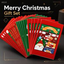 4pcs Cute Christmas A5 Spiral Notebook Student Memo Notepad Cartoon Christmas Soft Cover Notebook - Multicolor - View 2
