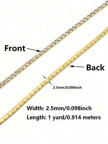 1 Yard Bright 2.5mm Crystal Claw Chain For DIY Jewelry Making - Multicolor - View 3