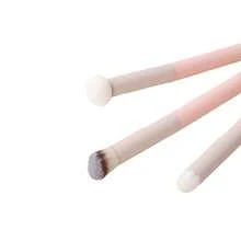 3Pcs Multi-Function Sponge Makeup Brushes, Pink-White Gradient Handle, Sponge Head Makeup Tool, Eyeshadow, Lips, Concealer Multi-Purpose - Multicolor - View 2