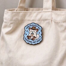 Cute Cartoon Cat Enamel Pin, "Something Ain't Right" Slogan Brooch, Cowboy Style Decor Badge For Backpack Jacket Hat, Lovely Gift For Cat Lovers - Multicolor - View 8