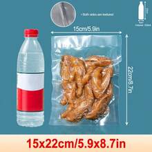 100/500pcs Transparent Embossed Texture Vacuum Sealer Bags, PE Nylon Breathable Food Storage Bags For Home And Commercial Use, Suitable For Meat, Seafood, Grains, Nuts, Dried Fruit, Medicine, Fresh Food Storage In Kitchen - Clear - View 28