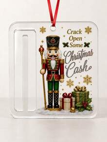 1 Or 2 Flat 2D Acrylic Cash Gift Hanging Decor, Snowman Decorative Tag, Christmas Tree Commemorative Ornament, Home New Year Holiday Decoration, Christmas Gift For Friends And Family (Cash Not Included) - Multicolor - View 10