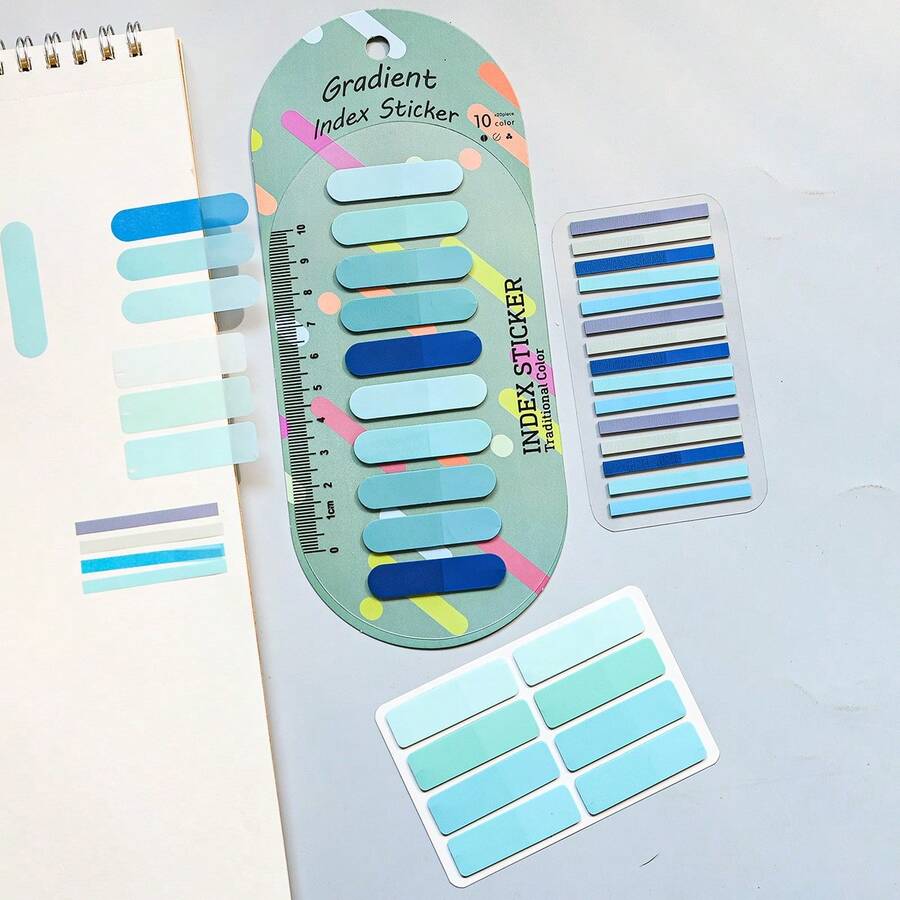 3 Gaya Kombinasi 1 Set Stiker Label Indeks Multi-Bentuk PET Semi-Transparan Berwarna Stiker Tempel Setengah Lingkaran Penanda Seri Stiker Catatan Buku Teks Siswa Stiker Pesan Buku Catatan Bacaan Perlengkapan Sekolah Kembali ke Sekolah Stiker Indeks Ultra Tipis - Satu-Ukuran - View 1