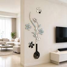 1 Set Mirror Acrylic Vase Wall Sticker - S - View 6