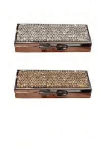 Luxury Diamond-Encrusted Pill Box, Sparkling Medication Storage Container, Portable Vitamin Tablet Organizer, Compact & Elegant, Suitable For Daily Commute, Travel, Holidays, Shopping, Gift For Family And Friends - Multicolor - View 16