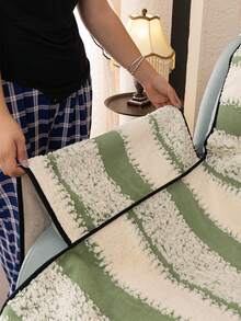1 cái vỏ bọc sofa đơn thanh lịch, bảo vệ sofa đơn phối màu patchwork, có dây buộc cố định, vỏ bọc sofa chống trượt dùng cho mọi mùa, vỏ bọc trang trí chống bụi cho sofa phòng khách, phù hợp nhiều kiểu sofa đơn và sofa recliner - màu vàng nhạt - Xem 4