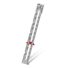 2pcs Handmade Patchwork Rulers, Sewing Measurement Tools, Metal Sliding Gauges, Designed For Precise Measurement In Fabric, Quilting And Various Sewing Tasks. Perfect For Sewing Projects, These Patchwork Rulers Help Position And Measure Button Edges And Parallel Line Distances. - Patchwork Ruler - View 7