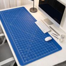 Cutting-Mat-White-On-Black Colorful Mouse Pad Office Gaming Laptop Deskmat Anime Mousepad Gamer Keyboard Mouse Mat Computer Accessories Computer Table Pads Waterproof Non-Slip Rubber Blotter Pad Antislip Base Gaming Esports User - View 3