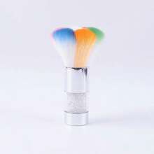 Nail Art Tools Nail Cleaning Brush Dust Brush With Rhinestones Rainbow Brush Petal Shaped Brush Makeup Brush - A - View 12