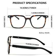 SENBONO AI Smart Glasses, Support Real-Time Translation In Multiple Languages, Chat GPT System, Built-In Microphone And Speaker, High-Definition Voice Call Music Playback Open Headphones, Slim Leg Lightweight Audio Glasses, Christmas Gifts - View 9