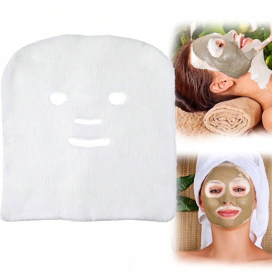 50/100pcs Disposable Gauze Face Masks | Suitable For Soft Mask, Skin Care, Spa And Home Use, - Multicolor - View 1