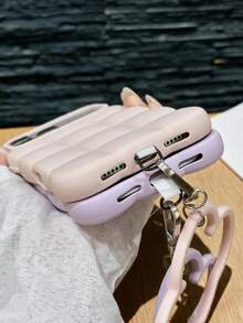 Cute 3D Cloud Puff Silicone Phone Case Compatible With Iphone 11 12 13 15Plus 16 17 18 Pro Max Shockproof Soft Cover With Phone Charm Accessories - Antique White - View 3