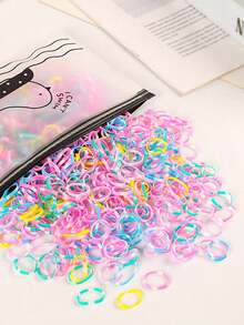 Disposable Rubber Bands, Small Leather Hair Ties, Girls Hair Ropes, Hair Accessories, Hair Ropes - Multicolor - View 13