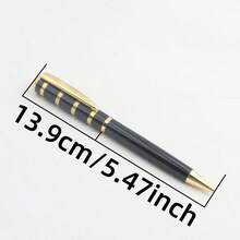 Metal Business Ballpoint Pen, Black Gold Silver Color, Premium Rotating Signature Pen - Ballpoint Pen - View 2