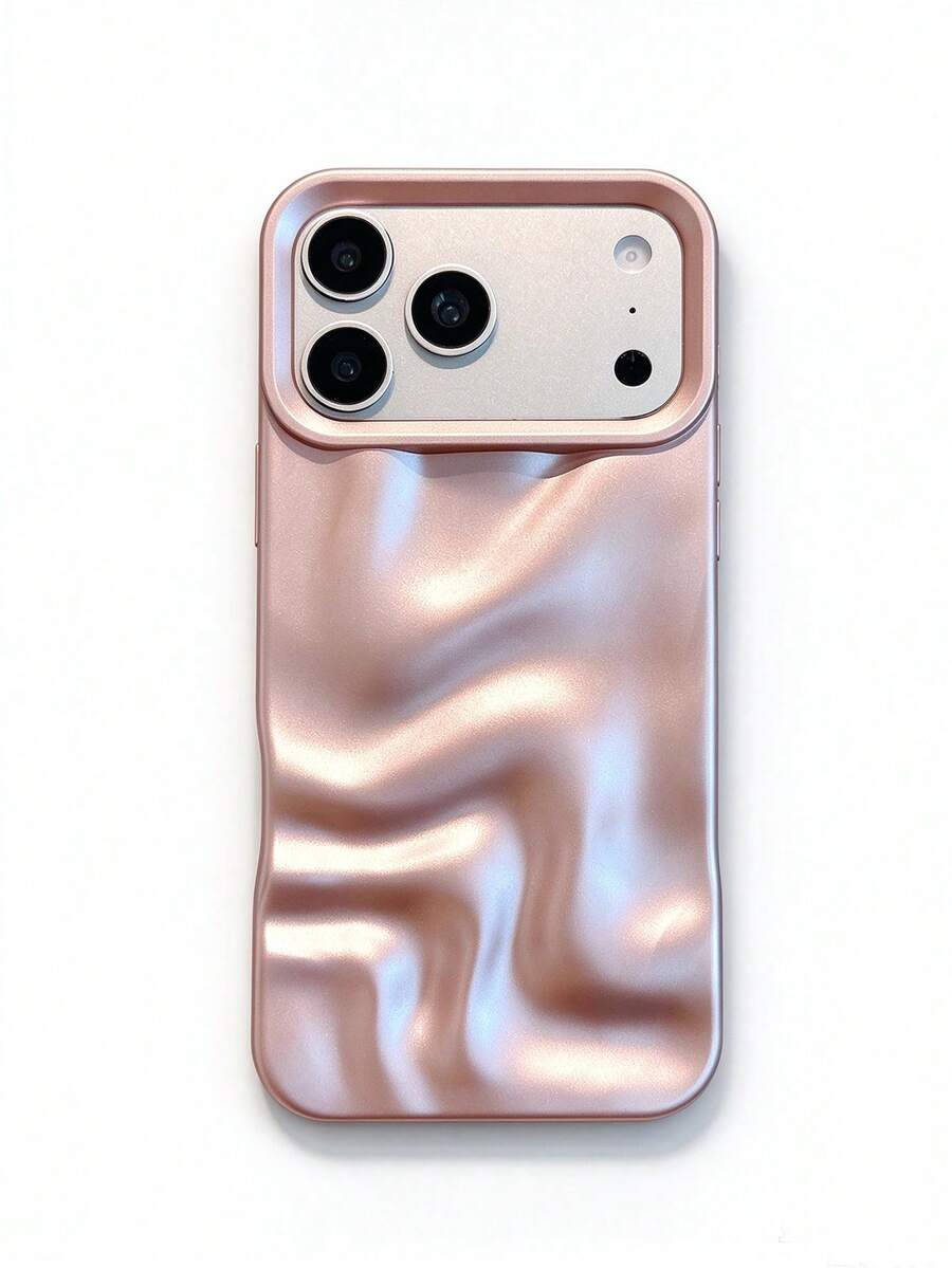 磨砂玫瑰金 3D 波浪軟手機殼，相容 iPhone 18 Pro Max/18 Pro/18/17 Pro Max/17 Pro/17/16 Pro Max/16/16 Pro/16 Plus/15/15 Pro Max/15 Pro/15 Plus/11/12/13/14 Pro Max/12 Pro/12 Pro Max/13 Pro/13 Pro Max/14 Pro/14 Pro Max/14 Plus