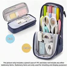 Multi-Layer Compartment Multi-Function Storage Bag, Large Capacity Standing Pencil Case, Double-Layer Folding Pencil Box For Middle And High School Students, Multi-Function Stationery Box With Double Opening Design, Marker Pens And Other Learning Supplies Stationery Bag, Home Organization, Convenient For Travel And Carrying, Best Choice For Gifts - View 10
