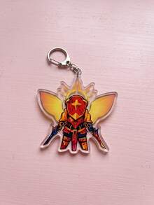 4Pcs Game Anime Chibi Character Acrylic Keychains, Fashion Bag Charms, Suitable For Game Fans Gifts, Fun Collection, All Season Use - Multicolor - View 8