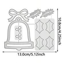 Christmas Bell Shaker Metal Cutting Dies, Suitable For DIY Scrapbooking Decoration Craft Die Cutting Embossing Card Making Template Scrapbook And Craft Photo Album Decoration Embossing - LG26-8489 - View 10