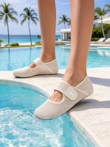 Quick-Dry Adjustable Breathable Comfortable Lightweight Sports Beach Outdoor Water Shoes - Beige - View 3