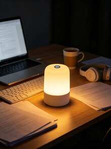 Modern Touch LED Bedside Lamp, 16 Colors, 3 Modes, USB Powered, Rechargeable Lithium Battery, With Remote Control, Suitable For Bedroom, Living Room And Camping - Tap Light - View 8