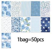 50pcs Vintage Planner Scrapbook Paper, DIY Decorative Background Memo Paper For Journaling, Non-Adhesive Mixed Pattern Material Paper, Ideal For Decorating Planners, Creating Art Projects, Scrapbooks And Junk Journals - Rectangle - View 17