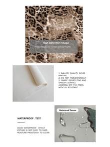 1pc Frameless Animal Print Wall Art Poster Dorm Bedroom Apartment Decor Back To School Funky Posters Dorm Essentials - Frameless - View 9