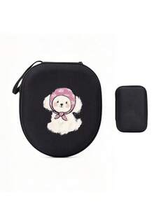 Sticky Cloth With Small Animal Patterns Headphone Carrying Case Design Cord Storage Bags, Universal Handheld Earphone Container For Outdoor And Home Use In Black, In-Ear Earphone Case, Compatible With Digital Bag, Suitable For Parties, Music Festivals And Daily Casual Wear, Birthday And Christmas Gift For Family And Friends - Multicolor - View 12