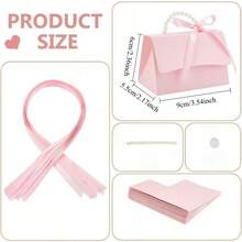 10PCS Letter-Pressed Flower-Shaped Candy Box, Mini Packaging Bag, Paper Box. Suitable For Gift Sets, Small Gift Bags, Wedding Return Gifts, And Party Decorations. - Multicolor - View 10