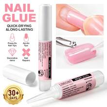 LIMEGIRL 10/20/50PCS Nail Glue, 2G Per Bottle Fast Drying Strong Adhesive, For Press On Nails, Acrylic Nails & Nail Tips, Long Lasting Bond, Professional DIY Manicure Fake Nail Supply - 50Pcs Nail Glue Set - View 2