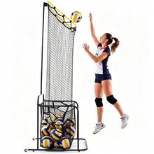 Techigher Portable Volleyball Setter Training Net With Lockable Wheels, 5 Angles, Adjustable Height Volleyball Training Equipment, Indoor Outdoor Practice Target Net For Setting Spiking Drills - Yellow - View 6