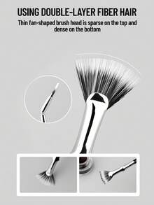 SEPROFE Angled Fan Eyelash Brush, Makeup Brush, Fine Fiber Fan Shape Design Fits Eyelashes, Even And Natural Mascara Application, Angled Frame Does Not Block Eyes, Portable Daily Eyelash Makeup Tool - Black - View 3