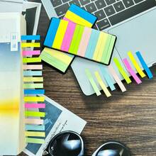1pc/Colorful Index Sticky Notes Ultra-Thin Learning Notes Marker Notice Stickers 800 Pages Creative Sticky Notes - Multicolor - View 5
