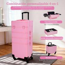 Kingsteam Cosmetic Storage Case, Pink, Customizable Layers - Pink - View 2