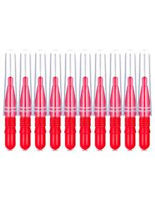 10Pcs Eyelash Brush Eyebrow Brush Spiral Metal Brush Head Portable Transparent Tube Cap Comb Eyelashes Eyebrows Makeup Tool Multi-Color Optional - Multicolor - View 7