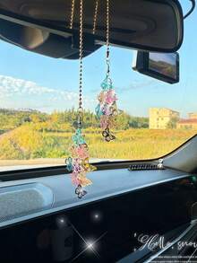 Butterfly Tassel Car Rearview Mirror Hanging Ornament, Boho Rainbow Butterfly Pendant, Auto Interior Decor Accessory, Gift For Car Lover - Various - View 11