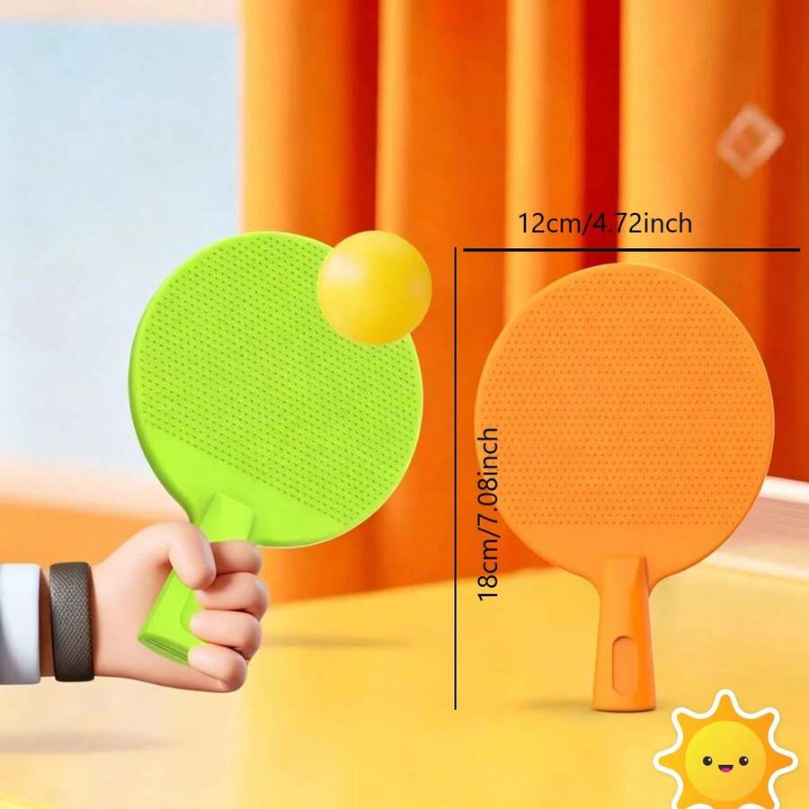 Alat Bantu Tenis Meja Gantung - Mainan Set Raket Tenis Meja Portabel untuk Anak - Termasuk Raket dan Bola - Alat Latihan Permainan Bola di Pintu untuk Orang Tua dan Anak - Perlengkapan Pemula Tenis Meja Lengkap - Cocok untuk Permainan di Dalam dan Luar Ruangan - MultiWarna - View 1