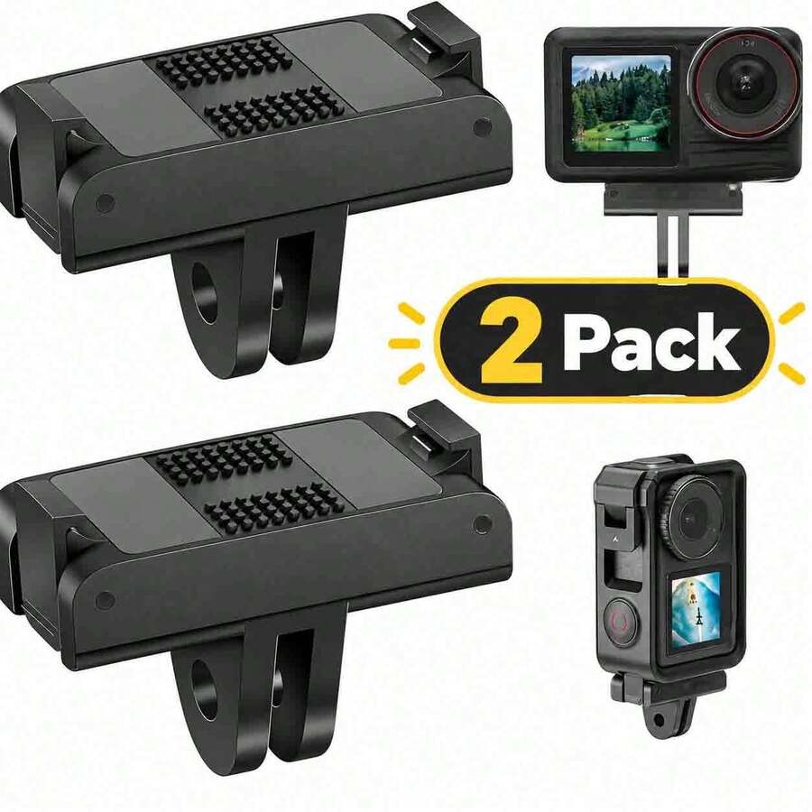 2 buah Adaptor Pelepas Cepat Magnetik untuk OSMO 360/Action 5 Pro/4/3, Ekstensi Dudukan Adaptor Magnetik, Tripod yang Dapat Dipasang untuk Selfie Vlogging untuk Aksesori Action 5 Pro/4/3/OSMO 360 - View 1
