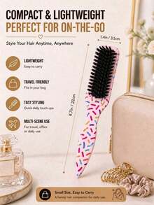 7pcs Styling Set, Includes 2 Flip Tail Combs, 1 Continuous Spray Bottle, 1 Pointed Tail Hair Brush, 1 Edge Comb, 1 Tail Comb, Suitable For Women / Girls, Can Be Used For Creating Voluminous Bangs, Edge Styling And Back Combing, Applicable For Hair Styling Tools, Combs, Styling Products And Accessories, Essential For Salon, Travel, Back To School, Vacation - Multicolor - View 7