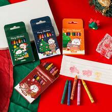 32 st julkritor – 8-färgs kritset (4 askar/32 st) – slumpmässig förpackningsstil – doodle-ritpennor, konstoljepasteller, liten julklapp - Multifärgad - Visa 7